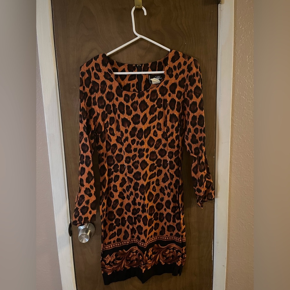 Vintage Leopard Print Dress